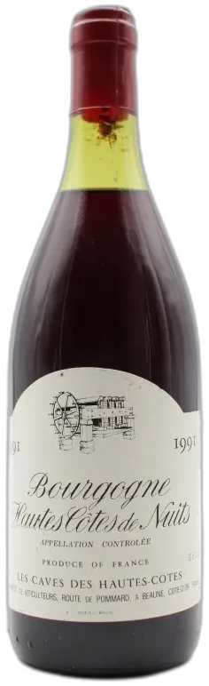 photo Bourgogne Hautes Côtes de Nuits 1991 les Caves des Hautes-Cotes
