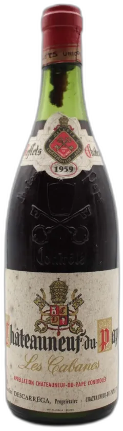 vue du vin Chateauneuf du Pape 1959 "les Cabanes" Charles Descarrega
