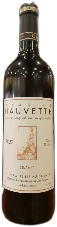 image du vin Hauvette Igp Alpilles Cinsault 2022