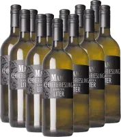 photo du vin 12x Vorteils-Weinpaket Kerner & Riesling Ganzer Liter Fruchtig Weingut Manz