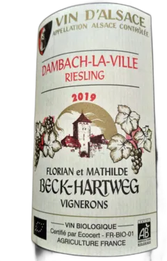 photo Riesling Dambach-la-Ville 2019 Domaine Beck-Hartweg