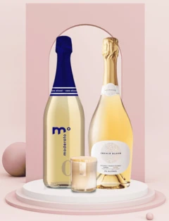 photo Sans Alcool Vins Blancs et Bougie