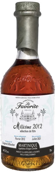 photo la Favorite 9 Ans Millésime 2012 Rhum Vieux Hors d’Âge de la Martinique