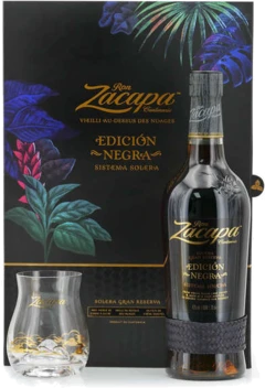 photo Zacapa Edicion Negra Cadeau Rhum 2 Verres