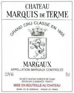 photo 1973 Chateau Marquis de Terme 4eme Cru Classe, Margaux