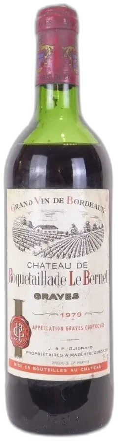 photo 1979 Graves Château de Roquetaillade le Bernet n3 Rouge Bordeaux