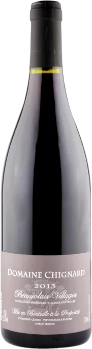 vue du vin Domaine Chignard Beaujolais Villages 2014