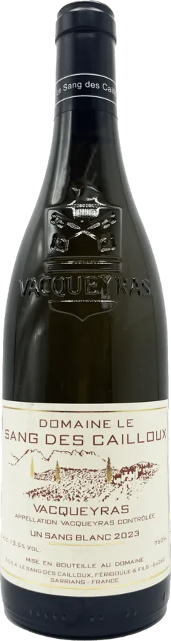 photo un Sang Blanc 2023 Domaine le Sang des Cailloux Vacqueyras Blanc &
