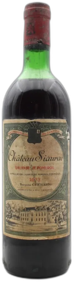 vue du vin Château Siaurac 1973