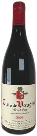 photo Denis Mortet Clos de Vougeot Grand Cru 2008