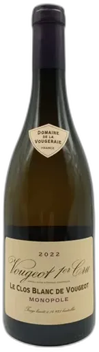 photo Domaine de la Vougeraie le Clos Blanc de Vougeot Monopole Aop Vougeot 1er Cru 2022