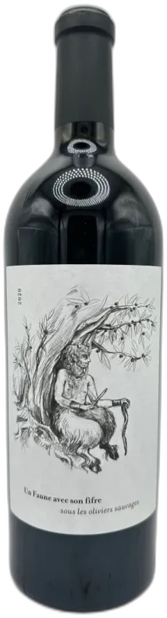 photo Clos des Fees un Faune Son Fifre Sous les Oliviers Rouge 2020 Languedoc Roussillon France
