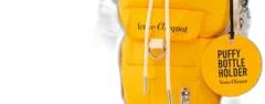 photo Champagne Brut Yellow Label Puffy Bottle Holder Veuve Clicquot