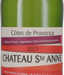 photo Côtes de Provence Blanc Aoc 2021 Chateau Sainte Anne