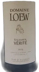 photo Domaine Etienne Loew Sylvaner Verite