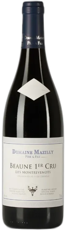 vue du vin Beaune 1er Cru Rouge 2021 "les Montrevenots" Domaine Mazilly