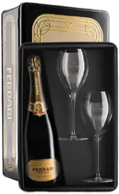 photo Glass Pack Vintage 'Trento Spumante Brut Perlé' Ferrari