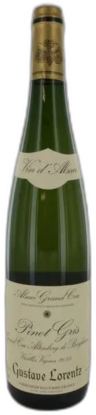 photo Pinot Gris Altenberg de Bergheim Grand Cru 2015 Vieilles Vignes Gustave Lorentz