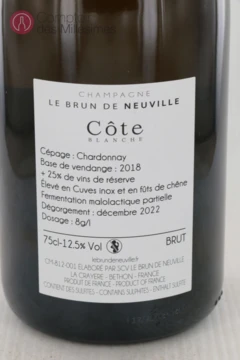 photo Côte Blanche Blanc de Blancs Champagne le Brun de Neuville