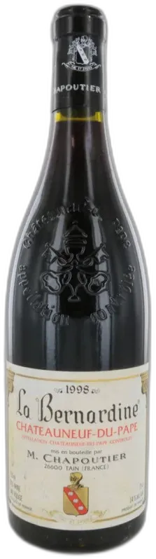 photo la Bernardine 1998 Chateauneuf du Pape Chapoutier