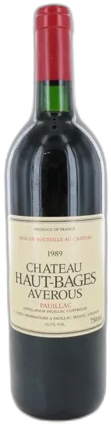 photo Chateau Haut Bages Averous 1989
