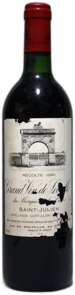 photo Leoville Las Cases 1990 Etiquette Abimée