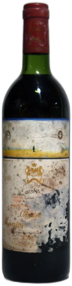 photo Mouton Rothschild 1983 Etiquette Abimée