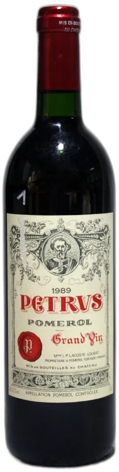 photo Petrus 1989 Etiquette Très Légèrement Abimée
