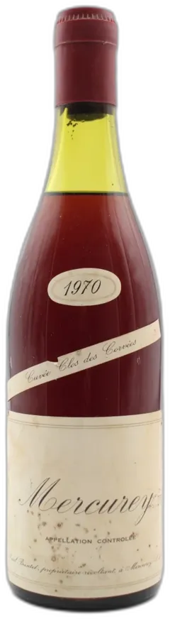 photos du vin Mercurey 1970 Cuvée Clos des Corvées Domaine Brintet