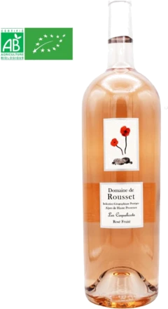photo Magnum Alpes de Haute Provence Rosé Rose Fruité Domaine Rousset Bio 2023
