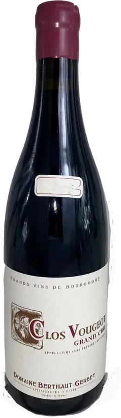 photo du vin Clos Vougeot Grand Cru Rouge 2022 Domaine Berthaut Gerbet