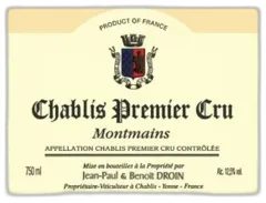 photo Domaine j-p et b Droin Chablis 1er Cru 