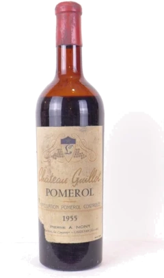 photo 1955 Pomerol Château Guillot Étiquette Abîmée) Rouge Bordeaux
