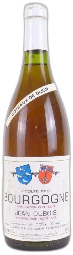 aperçu du vin 1993 Coteaux de Dijon Jean Dubois Blanc Bourgogne