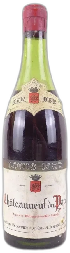 photo Années 50 Châteauneuf du Pape Louis Max Non Millésimé Années 1950 à 1960 b1 Rouge Rhône