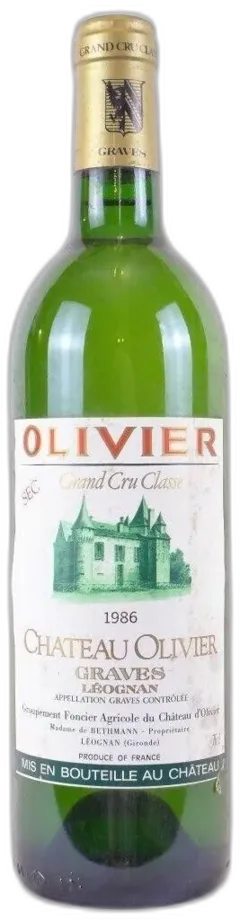 photo 1986 Pessac-Léognan Château Olivier Grand Cru Classé Blanc Bordeaux