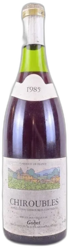 vue du vin 1985 Chiroubles Gobet Rouge Beaujolais