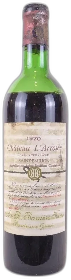 photo 1970 Saint-Émilion Château l’Arrosée Grand Cru Classé Rouge Bordeaux