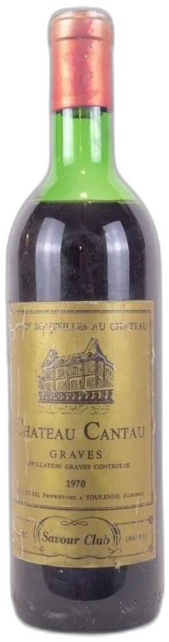 photo 1970 Graves Château Cantau Rouge Bordeaux