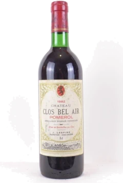 photo 1982 Pomerol Château Clos Bel Air Rouge Bordeaux
