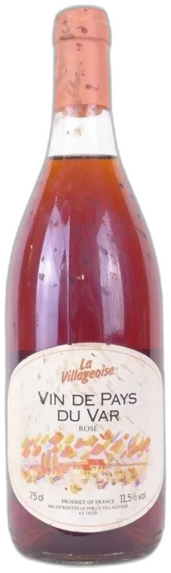 photo Années 90 Vin de Pays du Var la Villageoise Non Millésimé Années 1990 à 2000 Rosé Provence