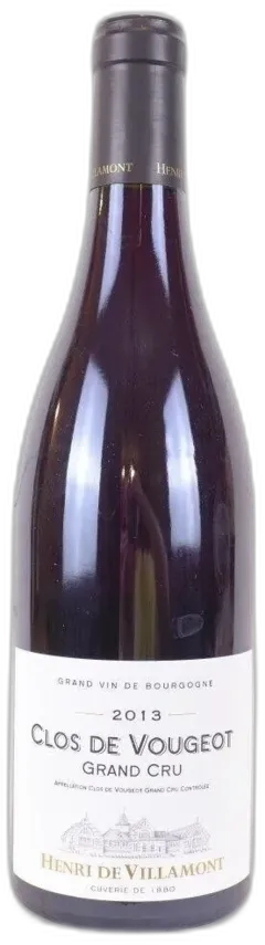 photo 2013 Clos de Vougeot Henri de Villamont Grand Cru Rouge Bourgogne