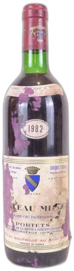 photo 1982 Graves Château Millet Grand Cru Exceptionnel Portets b5 Rouge Bordeaux