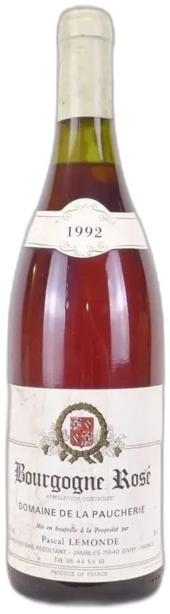 photo 1992 Bourgogne Domaine de la Paucherie Rosé Bourgogne