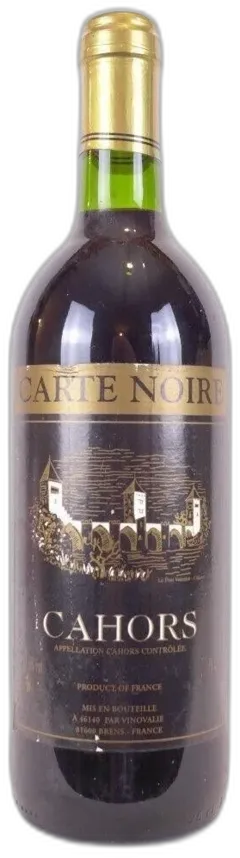 photo Années 90 Cahors Carte Noire Non Millésimé Années 1990 à 2000 Rouge Sud-Ouest