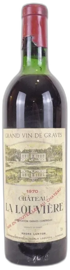 photo 1970 Graves Château la Louvière Capsule Abîmée) Rouge Bordeaux
