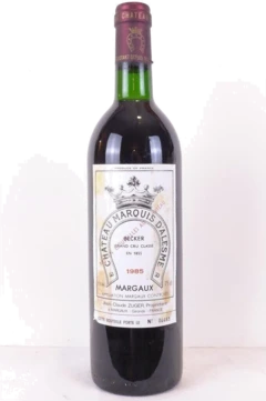 photo 1985 Margaux Château Marquis d’Alesme Becker Grand Cru Classé Étiquette Tâchée) Rouge Bordeaux