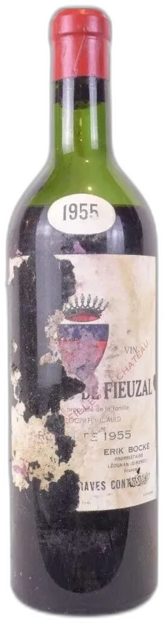 photo 1955 Graves Château de Fieuzal Étiquette Abîmée) Rouge Bordeaux