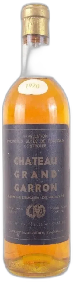 photo 1970 Premières Côtes de Bordeaux Château Grand Garron Liquoreux Bordeaux