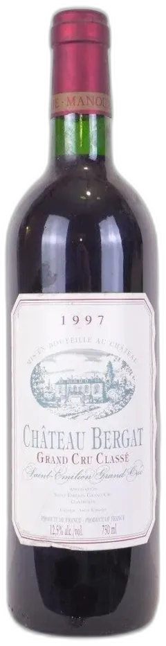 photo 1997 Saint-Émilion Château Bergat Grand Cru Classé Rouge Bordeaux
